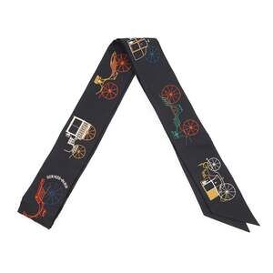 HERMES Authentic Blue Silk Scarf